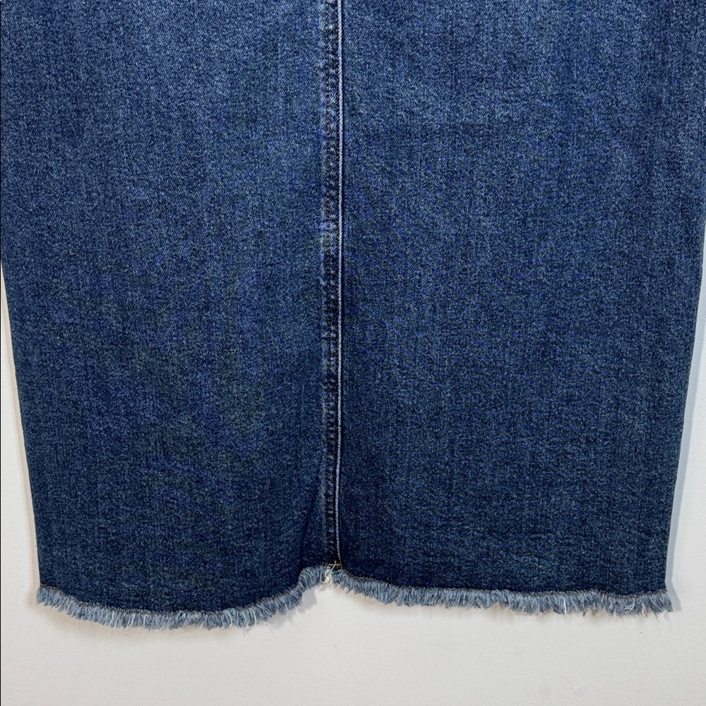 Celebrity Pink Skirt Blue Medium Wash Denim Maxi w/ High Front Slit in Sz 9 NWT - Picture 10 of 14